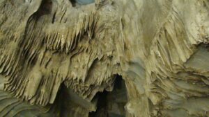Stalagmites inside the cave