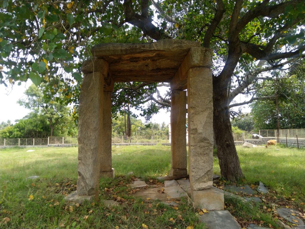 Old village entrance mantap, inside the temple premises