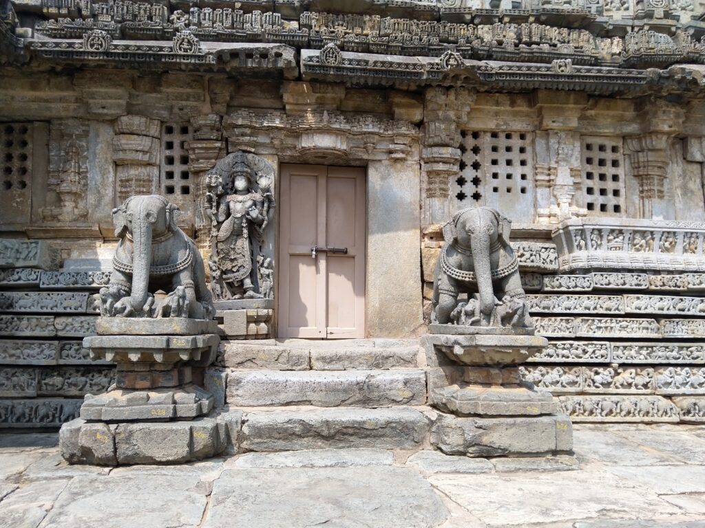 Front view of the temple